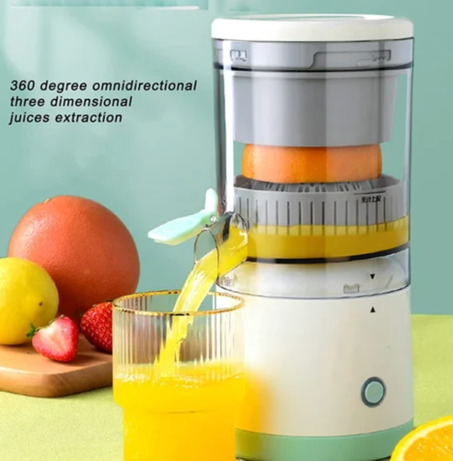 Portable Electric Juice Squeezer – USB Rechargeable Citrus Juicer for Oranges, Lemons & Fresh Fruit